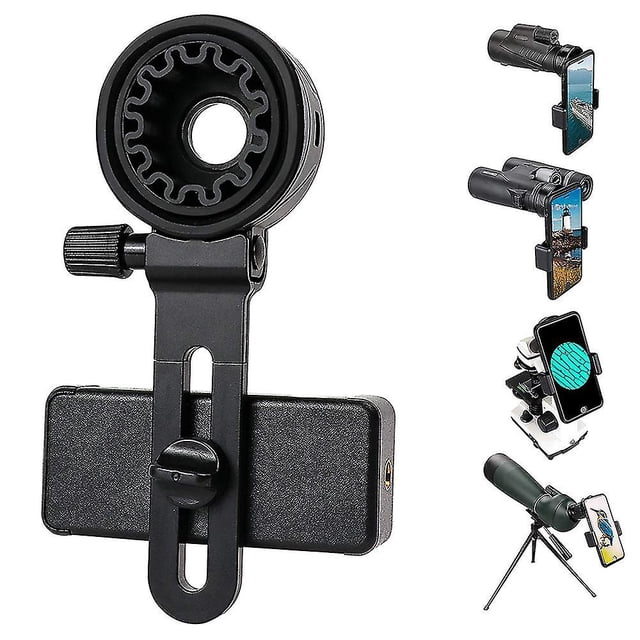 Adaptador de teléfono para telescopio, soporte universal para teléfono celular, binoculares compatibles