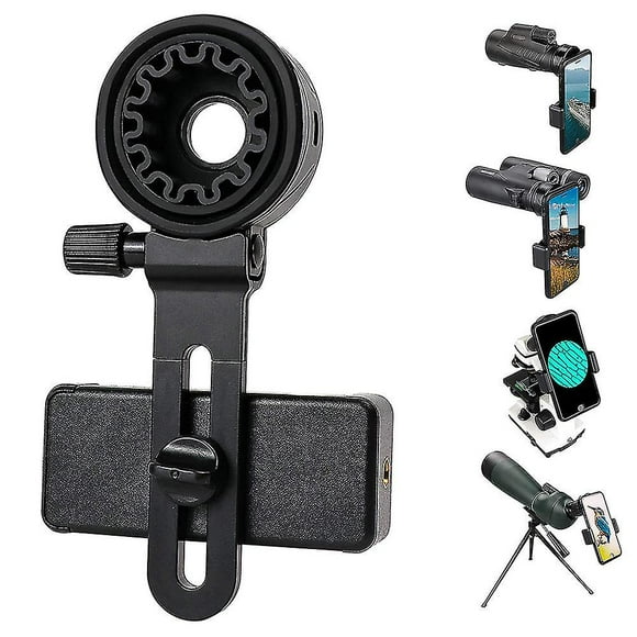 Adaptador de teléfono para telescopio, soporte universal para teléfono celular, binoculares compatibles