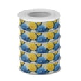 thumbnail image 2 of 5 Rolls Christmas Ribbon 1.5 inch Wide Decorative Ribbon for Gift Wrapping and Holiday Decorations Yellow and White Chrysanthemum, 2 of 7