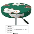 thumbnail image 4 of Haiem Gingerbread Snowman Cookies Cushion Round Bar Chair Seat Cover Bar Chair Cushion Covers Elastic Washable Bar Chair Cover,Protects from Scratches and Stains-13 inch, 4 of 7