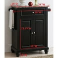 thumbnail image 5 of Pilaster Designs Ian Contemporary Wood Kitchen Island Storage Cabinet in Black, 5 of 5