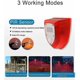 thumbnail image 3 of Sistema de alarma simulada con luz solar y sonido, resistente al agua, 129 db, con luz intermitente, sonidos de disparos y efectos de sonido de ladridos de perros (rojo), 3 of 5