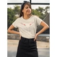 thumbnail image 2 of Flower Embroidery T-Shirt Women -Image by Shutterstock, Female XX-Large, 2 of 4