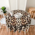 thumbnail image 5 of ZICANCN Round Table Cloths 60 Inch, Fashion Leopard Texture Table Cover Waterproof Washable Outdoor Picnic Tablecloth, 5 of 8