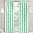thumbnail image 2 of Home Soft Things Printed Microfiber Curtain - Birdsong 2 Piece Set - Teal - 60" x 96", 2 of 2