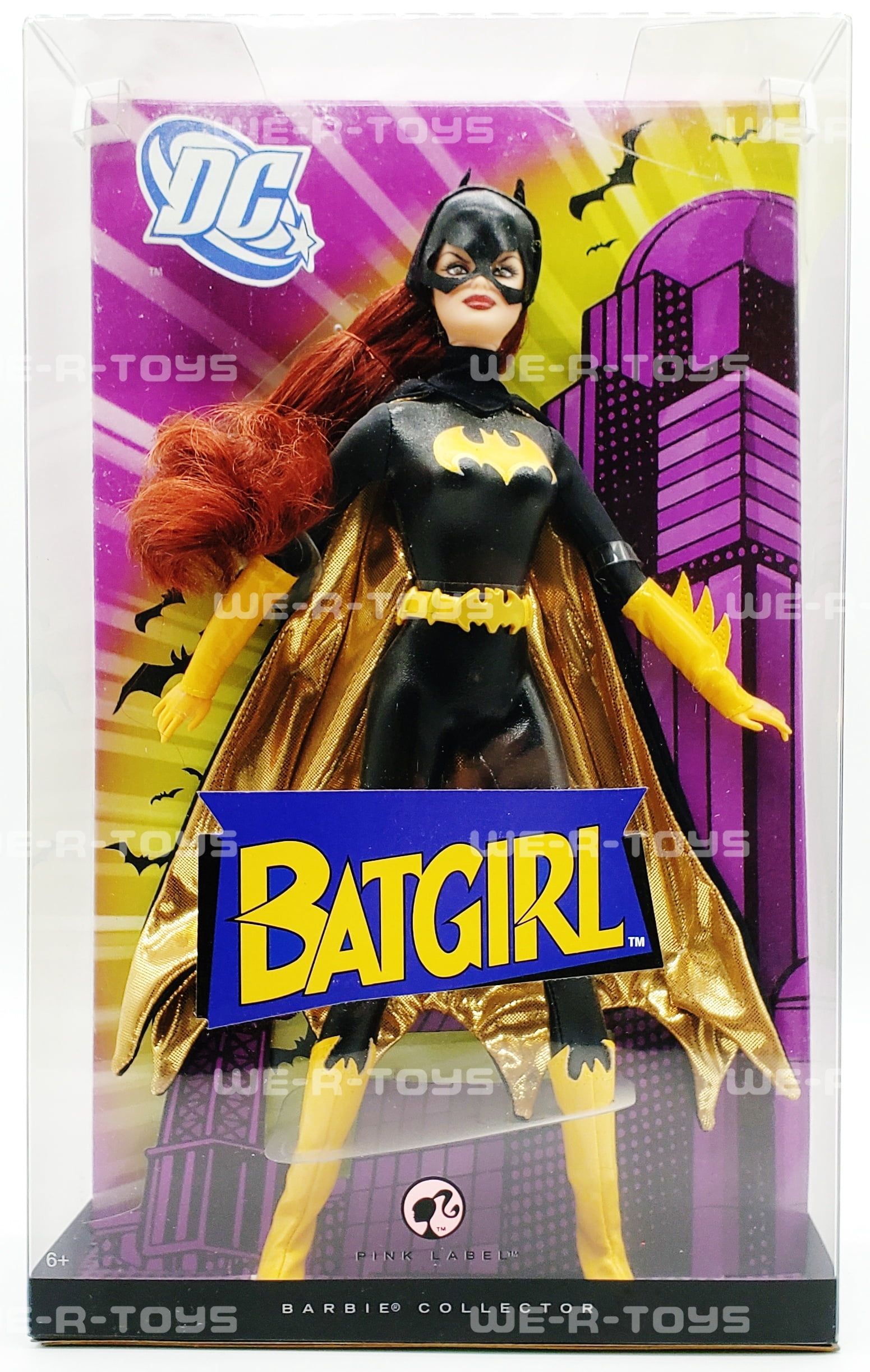 Barbie Batgirl Collector Doll in Black Bat-Suit and Yellow Cape