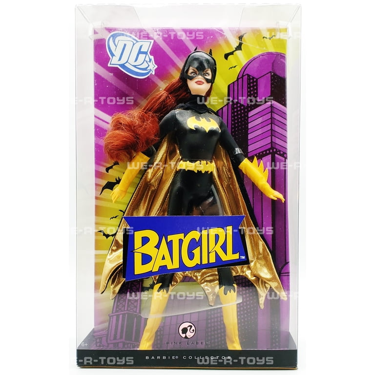 Barbie Batgirl Collector Doll in Black Bat-Suit and Yellow Cape