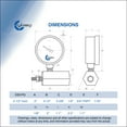 thumbnail image 6 of Gas Test Pressure Gauge 30 Pound, 30 PSI / 200kPa, 3/4” FNPT Connection, Brass Valve, Chrome Plated Steel Body Assembly., 6 of 6