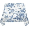 thumbnail image 7 of Spring Tablecloth 54x54 Inch Square, Blue Watercolor Flower Table Cloth, Chinoiserie Floral Tablecloths Polyester Fabric Farmhouse Decorative for Spring Home Kitchen Dining Party, 7 of 7