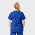 thumbnail image 5 of SPECTRUM UNIFORMS Scrub Tops Medical Unisex V-Neck Yoga Soft Fabric Medical Professionals Hospital and Lab Workwear Nurse Top Royal Blue, 5 of 5