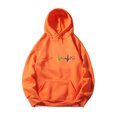 thumbnail image 1 of Gibobby Sudaderas con cremallera para mujer Sudadera con bolsillos con capucha y estampado de amor con capucha de color sólido informal para mujer （Anaranjado， XXXXL), 1 of 3
