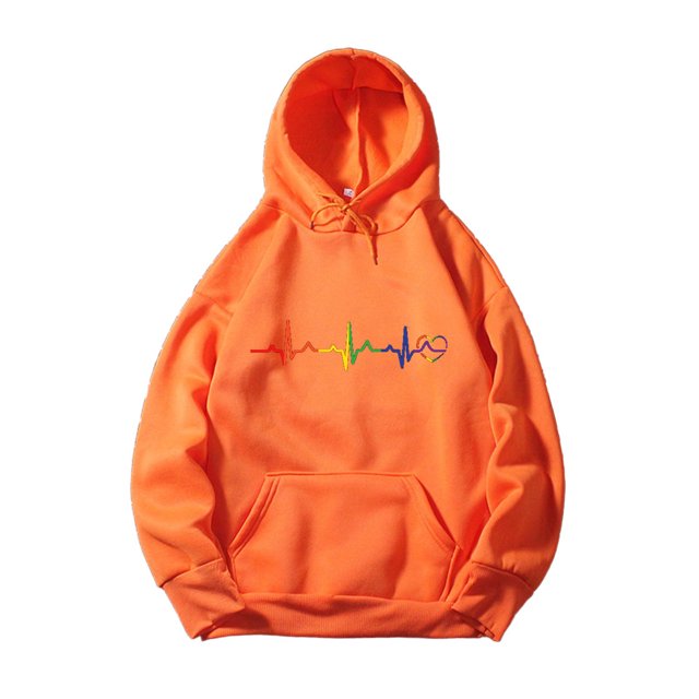 Gibobby Sudaderas con cremallera para mujer Sudadera con bolsillos con capucha y estampado de amor con capucha de color sólido informal para mujer (Anaranjado, XXXXL)