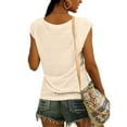 thumbnail image 4 of LOVZFMLL Tank Tops for Womens Solid Color Cap Sleeve Blouses T-Shirt Casual Loose Fit Basic Tank Tops, 4 of 9