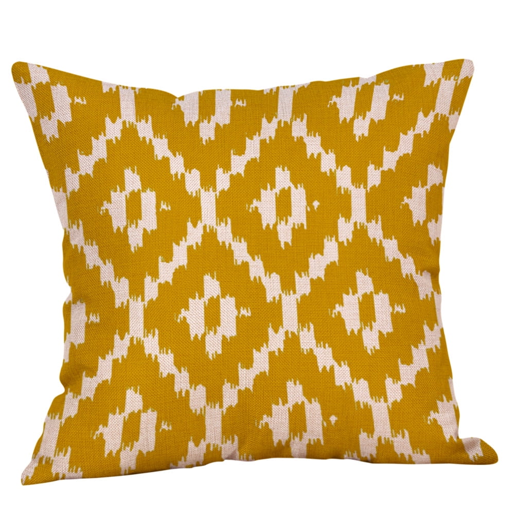 Womail Mustard Pillow Case Yellow Geometric Fall Autumn