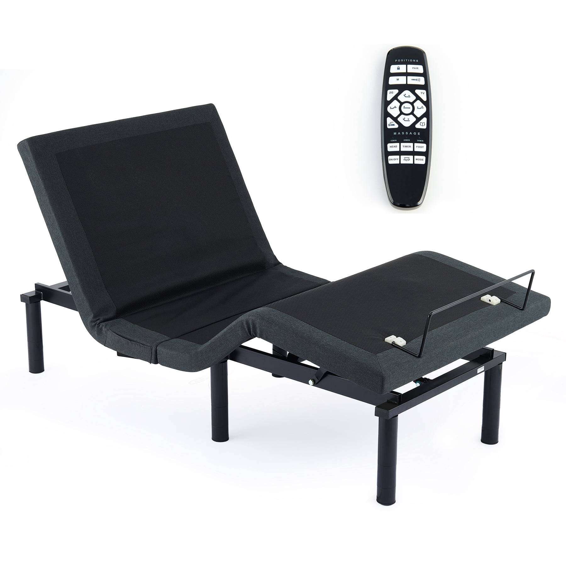 Bestco Adjustable Bed Base, Zero Clearance Bed Frame with Wireless Remote, Electric Head and Foot Incline, Massage, and USB Port