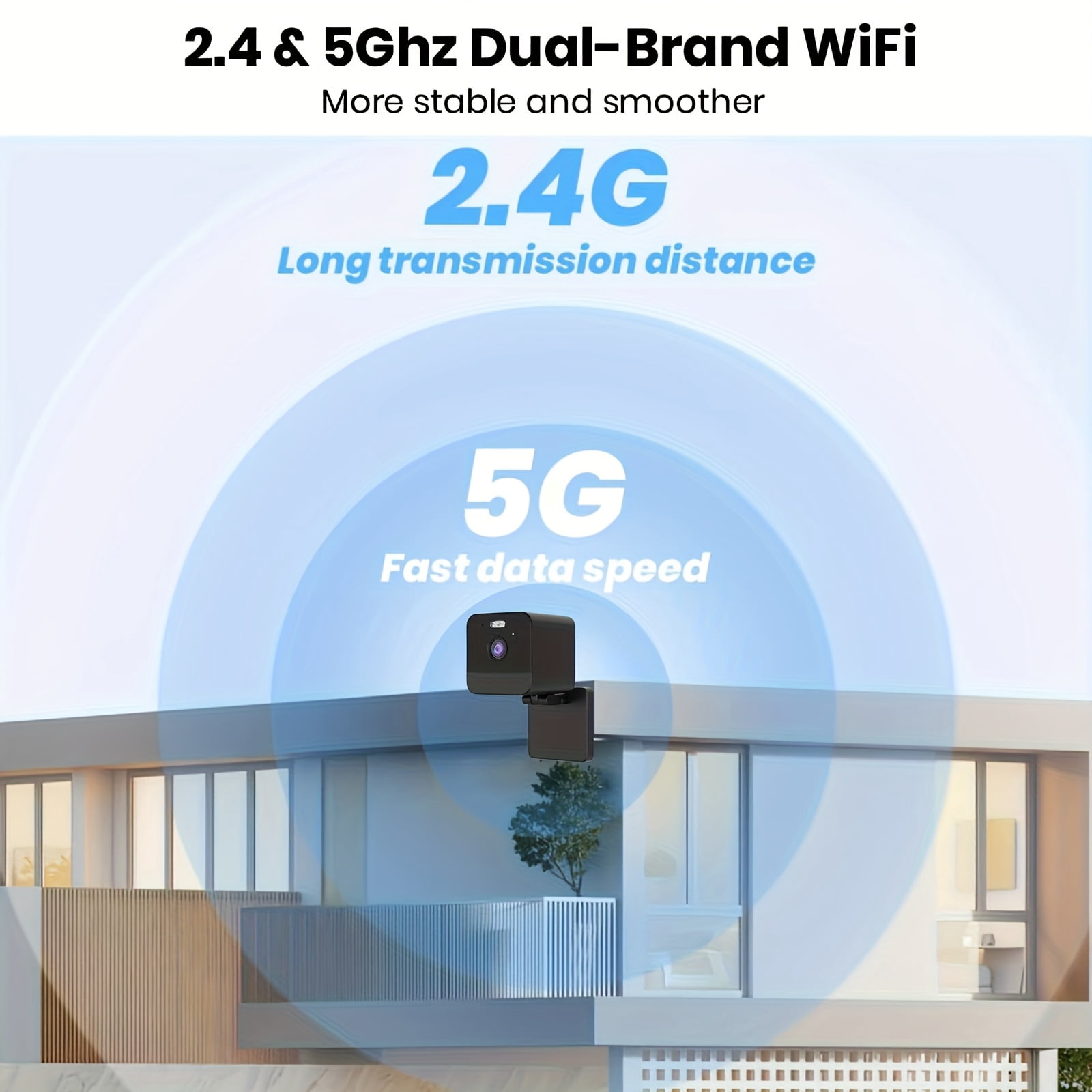 Set of 4 Indoor Cameras Featuring Motion Detection, Dual-Band Wifi, Baby Monitoring Capabilities, Night Vision, Two-Way Audio, And Siren. It Supports Cloud Storage And Up to 256GB SD Cards