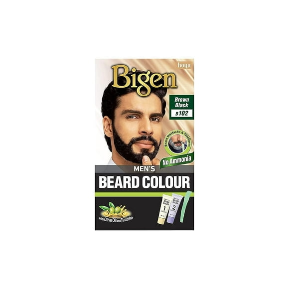 Bigen Couleur de Barbe pour Hommes, 40g – Noir Brunâtre B102 (Lot de 1)