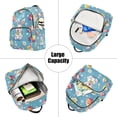 thumbnail image 5 of FORMRS Mini Backpack Purse for Women Quilted Travel Daypack Casual Shoulder Bag, Easter Bunny Pattern, 5 of 7
