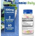 thumbnail image 5 of Health Supplied Calcium 500mg with Vitamin D3 1000 IU Gummies | Bone Strength, Growth, Teeth |Natural Berry Flavor Vitamin Gummy, 5 of 8