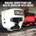 thumbnail image 3 of Casco de boxeo tipo competición Ringside con mejillas, blanco, grande, 3 of 5
