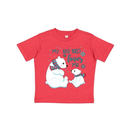 

Inktastic My Big Bro Loves Me- Cute Polar Bears Gift Toddler Boy or Toddler Girl T-Shirt