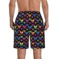 thumbnail image 3 of Kdxio Rainbow Butterfly Pattern Mens Casual Shorts - Drawstring Summer Beach Sports Shorts for Men, 3 of 5