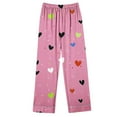 thumbnail image 6 of Hueook 2 Piece Sets for Women's Valentine's Day Printed Pajama Set for Daily Home Wear with Pocket Pink S, 6 of 7
