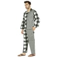 thumbnail image 3 of Inkmeso Printed Pajama Sets For Men's Button Up Classic Sleepwear Lightweight Cotton Nightwear, 3 of 8