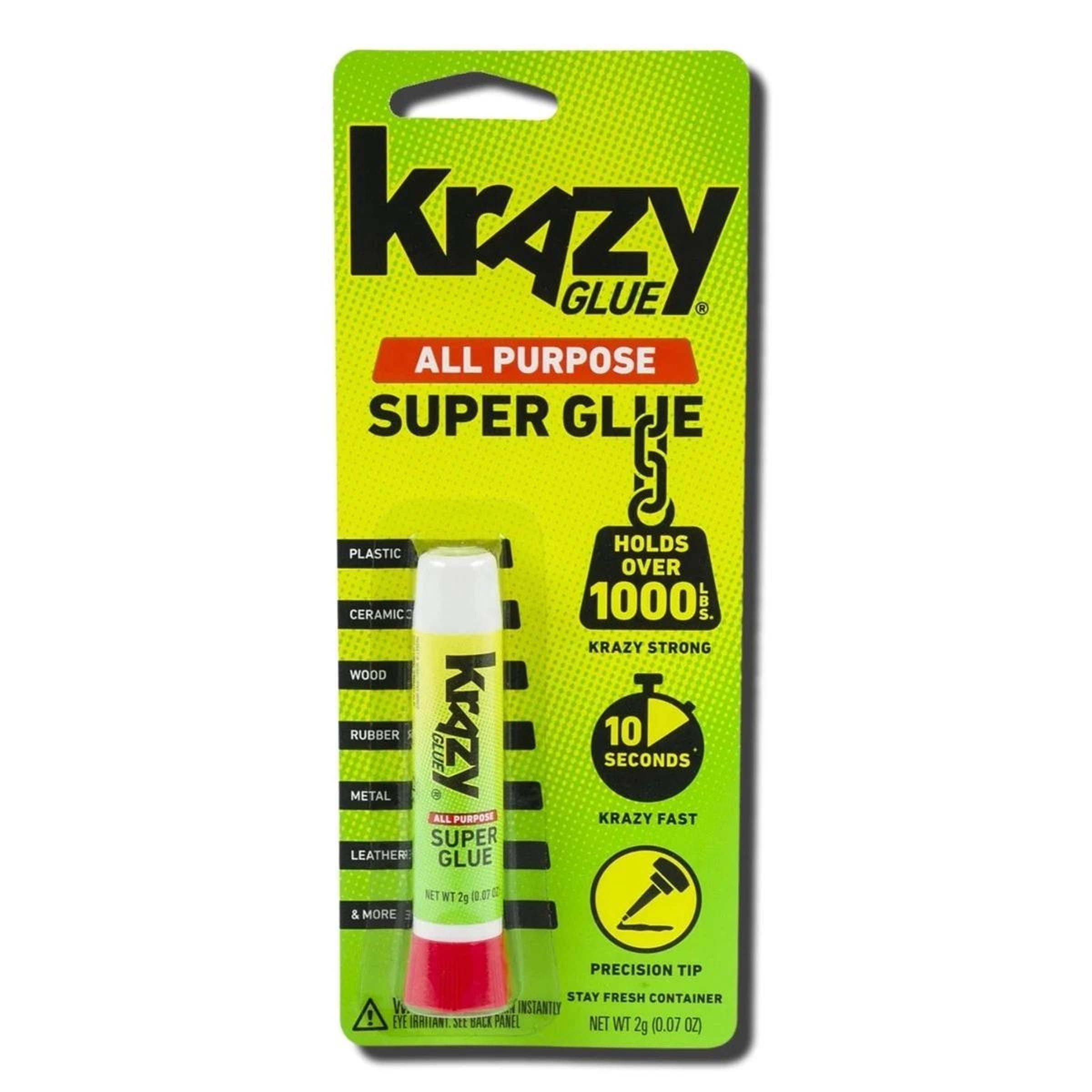 24Pk Krazy Glue All Purpose, Super Glue, Crazy Glue .07oz (2g) Each Tube