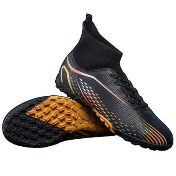 Pre-Owned Men’s High-Grip Turf Soccer Shoes with Ankle Support, Lightweight Breathable Agility Cleats for Training & Outdoor Play, Non-Slip Durable Rubber Outsole Football Sneakers