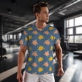 thumbnail image 3 of Wukai Cute Turtle Print Men's Short-Sleeved Mesh T-Shirt,Quick-Dry Short Sleeve Workout T-Shirt-XX-Large, 3 of 8