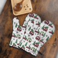 thumbnail image 5 of Cute Oven Mitts,White Christmas Car and Camper Pattern Oven Mitt 2-Pack Set,Kitchen Gloves for Oven,Heat Resistant Oven Mitts 7.7"x12", 5 of 7