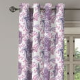 thumbnail image 2 of Ambesonne Hamsa Grommet Curtain, Ombre Leaves Circles, 50" x 84", Hot Pink and Lavender, 2 of 6