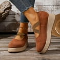 thumbnail image 6 of Brown Ladies Casual Shoes With Wedge Heel And Round Toe Perfect For Outdoor Activities Comfortable And Durable For Leisure, 6 of 9