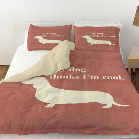 Manual Woodworkers & Weavers My Dog Thinks I'm Cool Duvet Cover