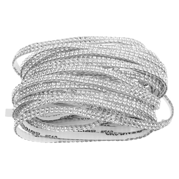 BEADCEST Car Interior Decoration Bling Car Trim White Rhinestones 1Set