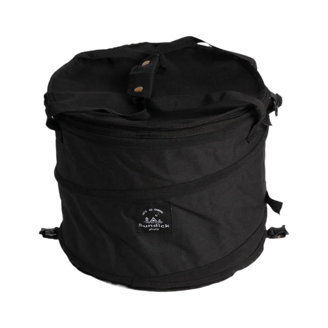 Basurero plegable para camping, contenedor de reciclaje, bolsas de basura portátiles, almacenamiento de ropa sucia Negro