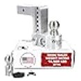 thumbnail image 3 of Weigh Safe Support à Bille d'Attelage de Remorque Ajustable - Attelage de Chute Réglable de 6 Pouces pour Récepteur de 2,5 Pouces - Attelage de Remorque en Aluminium Robuste de Qualité Supérieure avec Échelle de Poids Intégrée pour Anti-Basculement - 18 500 Lb GTW, 3 of 4