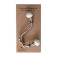 thumbnail image 2 of Iron Twist Hook With Ceramic Ivory Knob (Nickel) - Set of 4, 2 of 2