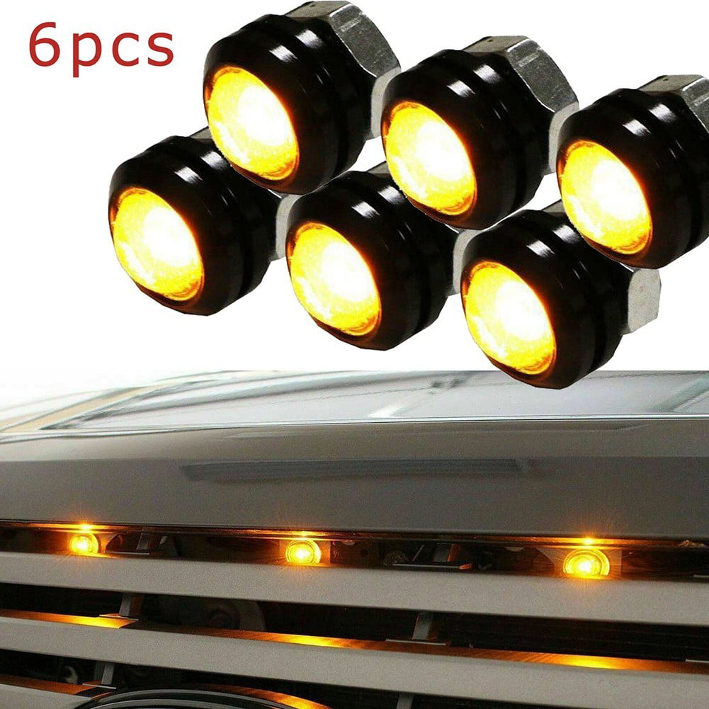 Compatible with Dodge RAM 1500 ABS Plastic With Fixed Accessories and Connecting Wires White or Amber AMBER RAM Front Grille Lights Letters LED Light Set 