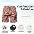 thumbnail image 3 of Balery Retro Bow Bañador para hombre, shorts de playa de secado rápido con entrepierna y forro de compresión-Large, 3 of 6