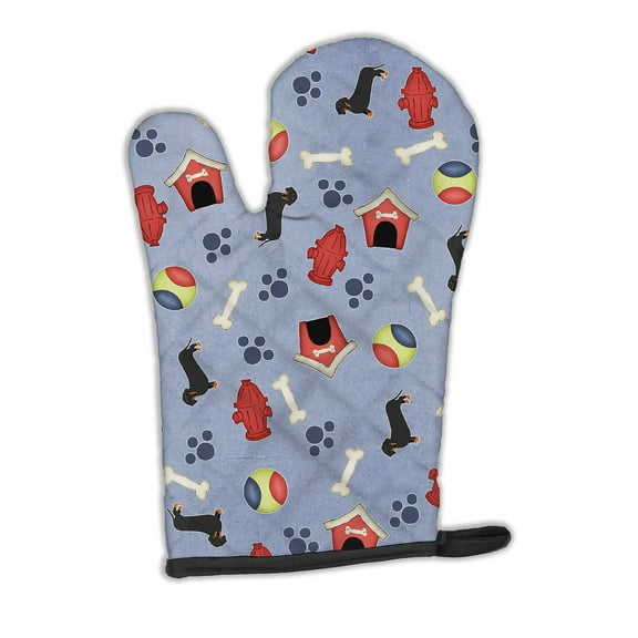 Caroline's Treasures Dog House Collection Black Tan Dachshund Oven Mitt