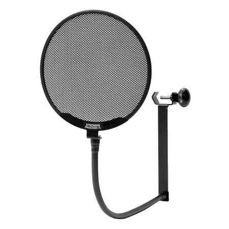 Stedman Proscreen XL 6 inch Metal Pop Filter for Microphones with 13 inch Adjustable Gooseneck Black