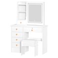 thumbnail image 2 of Andvari LED Vanity Table Set with 6 Drawers & Adjustable Mirror, 2 of 10
