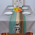 thumbnail image 4 of Table Runner Dresser Scarves 120 Inch Long, Farm Cow Pig Chick on Retro Wooden Plank Linen Dining Table Runners Rural Animals Tabletop Scarf for Wedding Holiday Party Kitchen, 4 of 7