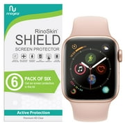 (6-Pack) Apple Watch Screen Protector 40mm (Series 6 5 4 SE) RinoGear Flexible HD Crystal Clear Anti-Bubble Unlimited Replacement Film