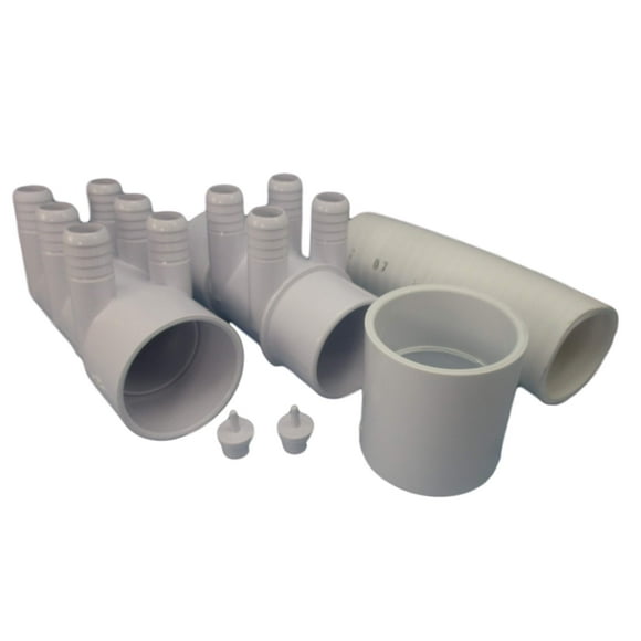 Manifold Hot Tub Spa 2" spg x Dead End x (10) 3/4" Coupler Base Kit Video How to