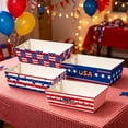 thumbnail image 3 of Tepsmf 4pcs Patriotic Disposable Paper Food Trays USA Themed Snack Boxes for Independence Day 4th of July Party Serving Trays for Food Treats Barbecues Picnics, 3 of 6