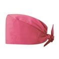 thumbnail image 2 of Men's Work Cap, Solid Color Adjustable PonyTail Shower Cap, Hair Protection for Kitchen, Hospital, Salon & Home Use Pink, 2 of 3