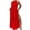 Red, variant on Women's Mesh Sleeveless Halter Maxi Dresses Beach Cover up Dress Double High Split Summer Sheer Flowy Long Dress Black L